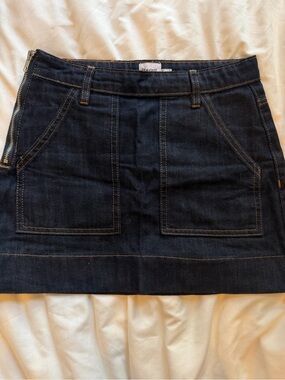 Princess Polly Dark Denim Mini Skirt with Front Patch Pockets